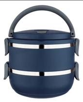 Marmita Térmica Aço Inox 2 Compartimentos Vedação Com Alça Marmita Térmica Aço Inox 2 Compartimentos Vedação Com Alça