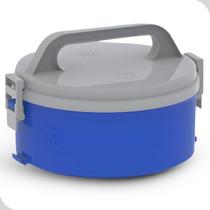 Marmita Termica Alça 1,5L Sem Divisória Microondas Azul Marmita Termica Alça 1,5L Sem Divisória Microondas Azul