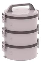 Marmita Termica Com e Sem Divisoria Kit 3 Peças 1,5L Alça Trava Soprano