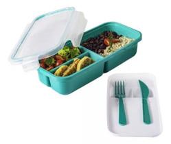 Marmita Térmica Com Talher Pote Com Divisórias Plasvale Marmita Térmica Com Talher Pote Com Divisórias Plasvale