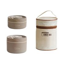 Marmita Térmica De Aço Inoxidável De Dupla Camada Com Bolsa De Armazenamento Para Escritório E