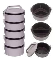 Marmita Termica Divisoria Kit 5 Peças 1,5L Alça Trava Soprano Marmita Termica Divisoria Kit 5 Peças 1,5L Alça Trava Soprano