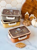 Marmita Térmica Infantil Aço Inoxidável Com 2 Compartimentos E Alça SH-783 Marmita Térmica Infantil Aço Inoxidável Com 2 Compartimentos E Alça SH-783