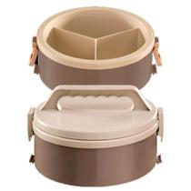 Marmita Térmica Treviso 1,8L Capuccino Com 3 Divisórias Marmita Térmica Treviso 1,8L Capuccino Com 3 Divisórias