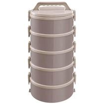 Marmita Térmica Treviso 5 Pratos Térmicos de 1,8 Litros Cappuccino Simonaggio Marmita Térmica Treviso 5 Pratos Térmicos de 1,8 Litros Cappuccino Simonaggio