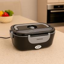 Marmiteira Elétrica Térmica Bivolt 1,5L Preta Portátil 60W 127V/220V Lunch Box fitness Marmita