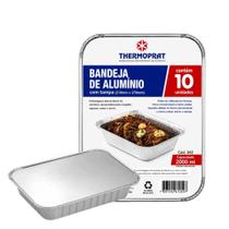 Marmitex Aluminio 2000ml Com 10 Unidades Thermoprat Marmitex Aluminio 2000ml Com 10 Unidades Thermoprat