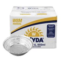 Marmitex aluminio n8 fechamento manual 850ml c/100 wyda