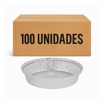 Marmitex aluminio redonda manual m8 850ml c/100 life clean