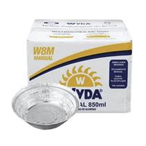 Marmitex aluminio redonda para maquina m8 850ml c/100 wyda