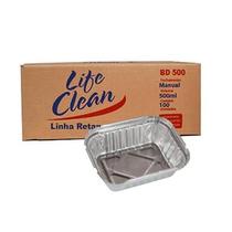 Marmitex de Alumínio 500ml com Tampa 100un Life Clean