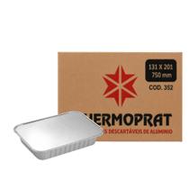 Marmitex De Alumínio 750ml Caixa com 100 Unidades Thermoprat Marmitex De Alumínio 750ml Caixa com 100 Unidades Thermoprat