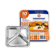 Marmitex De Aluminio C/3 Divisões 950ml Com 10 Unidades Thermoprat Marmitex De Aluminio C/3 Divisões 950ml Com 10 Unidades Thermoprat