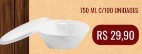 Marmitex de Isopor 750 ML com 100 unidades