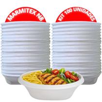 Marmitex De Isopor EPS Branco Modelo N8 Tamanho 750ml Multiuso 100 Unidades Marmitex De Isopor EPS Branco Modelo N8 Tamanho 750ml Multiuso 100 Unidades