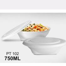 Marmitex de térmica de isopor com Tampa PT 102 750ml com 100 unidades