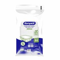 Marmitex Pote Retangular Com Tampa 250ml 24un Bompack Embrast Marmitex Pote Retangular Com Tampa 250ml 24un Bompack Embrast