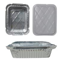 Marmitinha Alumínio Tampa Plástica Descartável 250ML Embalagem Marmitex 100UN - Bompack