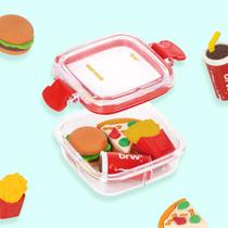 Marmitinha de Borrachas Fast Food - Kit Criativo