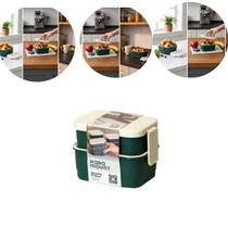 Marmitinha Marmita Prática Com Divisória 12x8x9cm Cor Verde Marmitinha Marmita Prática Com Divisória 12x8x9cm Cor Verde