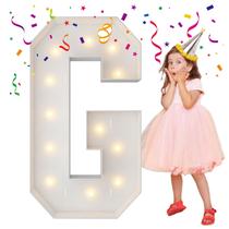 Marquee Light Up Letters Merry Mosaics 4 pés com arco de balão Marquee Light Up Letters Merry Mosaics 4 pés com arco de balão