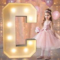 Marquee Light Up Letters Pooqla 90 cm LED branco quente letra C