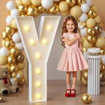 Marquee Light Up Mosaic Letters imprsv Y 91cm para eventos Marquee Light Up Mosaic Letters imprsv Y 91cm para eventos