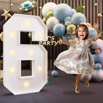 Marquee Light Up Numbers imprsv 3FT Block Mosaic Number 6