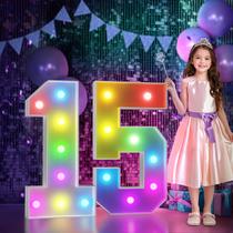 Marquee Numbers Decoration imprsv 15º aniversário com 90 cm de altura Marquee Numbers Decoration imprsv 15º aniversário com 90 cm de altura