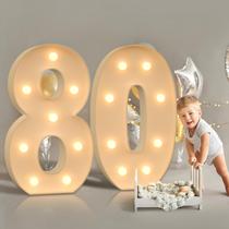 Marquee Numbers imprsv 80 para festa de 80 anos com luzes Marquee Numbers imprsv 80 para festa de 80 anos com luzes