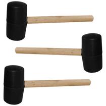 Marreta Borracha Kit 3 Uni Martelo Cabo Madeira Assentamento Piso Cemarica Montagem Reparo Manutençao Moveis Mercenaria Marreta Borracha Kit 3 Uni Martelo Cabo Madeira Assentamento Piso Cemarica Montagem Reparo Manutençao Moveis Mercenaria