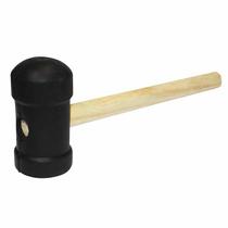Marreta de borracha c/cabo de madeira 60mm preta - bestfer