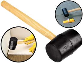 Marreta De Borracha Martelo Para Azulejos Porcelanato Pisos Pneus Cabo De Madeira 16,5cm Hutz