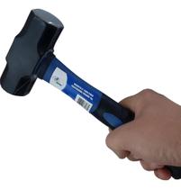 Marreta Oitavada Cabo Fibra 1kg De Aço Forjado Quadrada