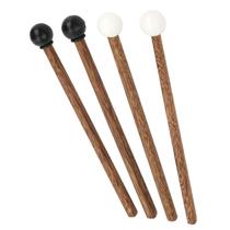 Marretas de tambor de lingueta de aço Walfront, 16,5 cm, cabeça de borracha, 4 unidades