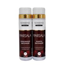 Marsala Kit Matizador Shampoo e Condicionador - Kerabrasil Marsala Kit Matizador Shampoo e Condicionador - Kerabrasil