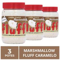 Marshmallow Americano Fluff, Caramelo, 3 Potes de 213g