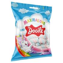 Marshmallow Baunilha com Recheio de Morango Uni Maxmallows 135g Docile Marshmallow Baunilha com Recheio de Morango Uni Maxmallows 135g Docile