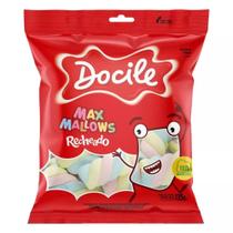 Marshmallow Baunilha Recheio Morango Twist Color Maxmallows 135g Docile Marshmallow Baunilha Recheio Morango Twist Color Maxmallows 135g Docile