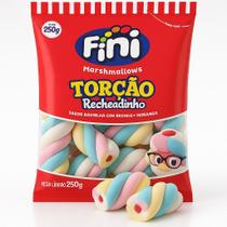 MARSHMALLOW FINI 250g RECHEADO TORÇÃO COLORIDO MARSHMALLOW FINI 250g RECHEADO TORÇÃO COLORIDO