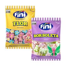 Marshmallow Fini Borboleta Flor 250g Kit 2 Pacotes