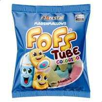 Marshmallow Fofs Tube Colorido sabor Baunilha Pacote 220g com 44 un Florestal Marshmallow Fofs Tube Colorido sabor Baunilha Pacote 220g com 44 un Florestal