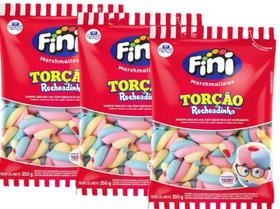 Marshmallow Recheadinho Fini Torção Colorido 250g - 3 Pcts