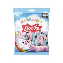 Marshmallow Recheado Unicórnio 220g - Baunilha e Morango Docile Marshmallow Recheado Unicórnio 220g - Baunilha e Morango Docile