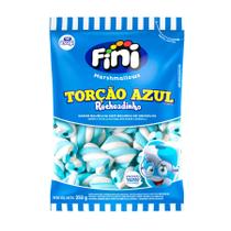 Marshmallow Torção Azul Recheadinho - 250 g - 1 unidade - Fini - Rizzo Marshmallow Torção Azul Recheadinho - 250 g - 1 unidade - Fini - Rizzo