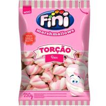 Marshmallow Torção Rosa 250g - Aluá festas