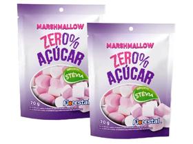 Marshmallow Zero Açúcar Morango Florestal 70g - 2 Pacotes