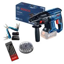 Martelete 18V Bosch Gbh180-Li Brush S/ Bat + Alicate Brocas