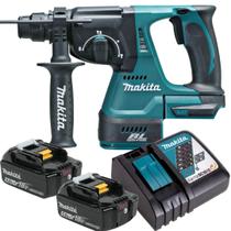 Martelete 2 Baterias 18v 5ah Dhr242z Makita Com Carregador Rápido