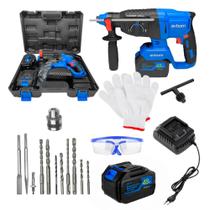 Martelete 3 em 1 Rompedor Perfurador Brushless Recarregável 3000mAh Concreto e Madeira